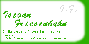 istvan friesenhahn business card